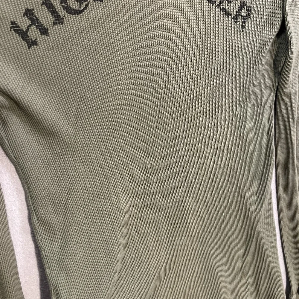 Vintage Anonymous Venice Big Bad Man Thermal Shirt Adult Size Large Green STAINS